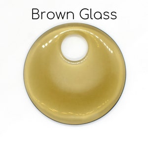 Glass & Gemstone Go Go Donut Pendants 45mm Brown Glass, New Jade Stone Round Pendants, For Jewelry Making, Minimalist Pendant
