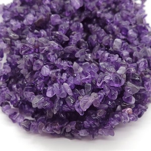 Amethyst (Natural) A Grade Irregular Chip Gemstone Beads (6-10mm) 36&quot; Strand, Purple Gemstone Beads beads for wire trees,February Birthstone