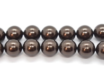 Crystal Deep Brown - Swarovski Crystal Pearl Beads to Make Jewelry With- 5810 Round (4, 5, 10mm, 12mm) Wholesale Crystal Pearls