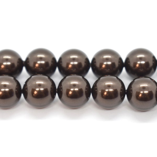 Crystal Deep Brown - Swarovski Crystal Pearl Beads to Make Jewelry With- 5810 Round (4, 5, 10mm, 12mm) Wholesale Crystal Pearls