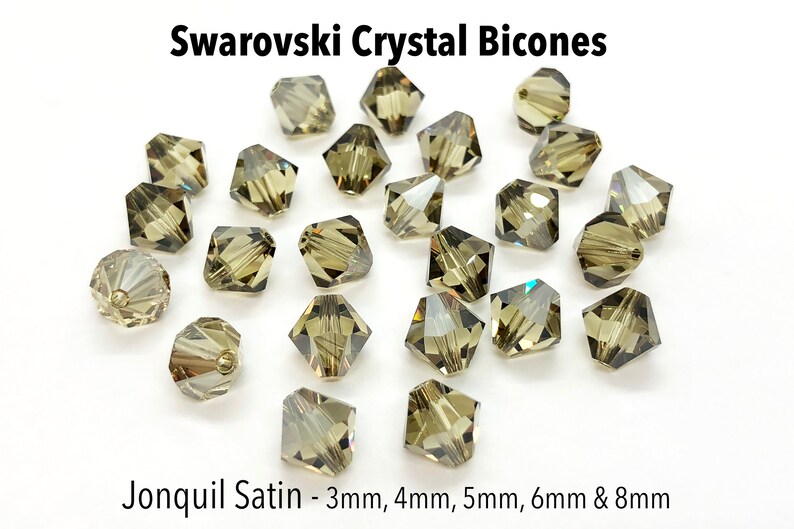 Lt Azore Satin 5 6mm Swarovski 5301 Crystal Bicones