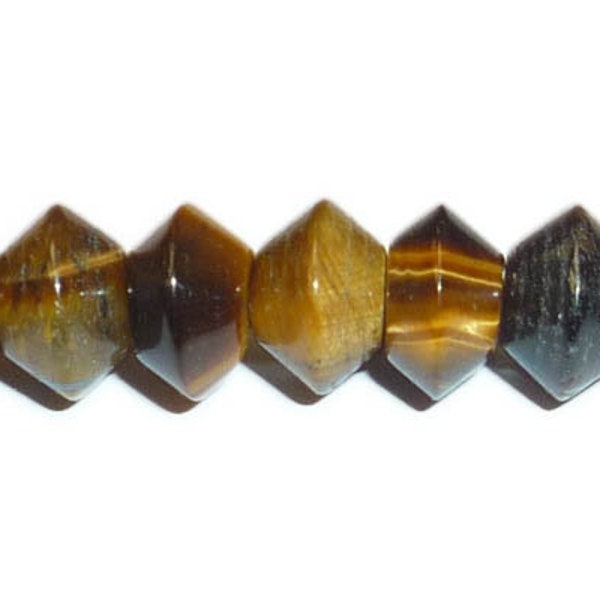 Tiger's Eye (Natural) A Grade Saucer Gemstone Beads,6mm, 8mm, for Jewelry Making Brown & Gold Gemstone Beads, Wholesale Beads and Supplies