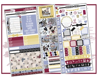 Steamboat Willie Hobonichi Weeks | Planner Sticker Kit