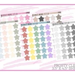 044 MNML STIX- Puffy Stars | Clear Matte Planner Stickers