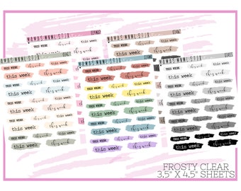 034 MNML STIX- This Week Swatches | Clear Matte Planner Stickers