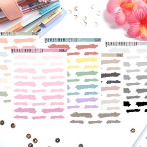 006 MNML STIX- Skinny Swatches | Clear Matte Planner Stickers
