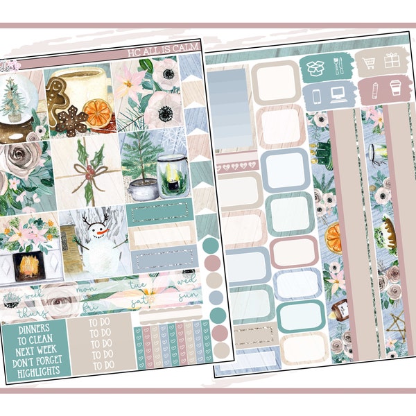 All Is Calm Hobonichi Cousin Weekly | Planner Sticker Kit