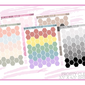 036 MNML STIX- Hexagons | Clear Matte Planner Stickers