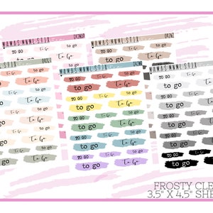 042 MNML STIX- To Go Swatches | Clear Matte Planner Stickers