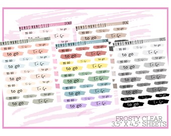042 MNML STIX- To Go Swatches | Clear Matte Planner Stickers