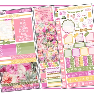 Faded Florals Hobonichi Weeks | Planner Sticker Kit