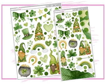 Lucky Gnomies Deco Matte or Clear | Planner Stickers