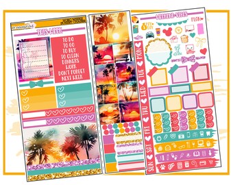 Sunset Chaser Hobonichi Weeks | Planner Sticker Kit