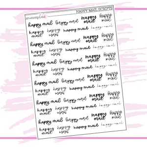 Happy Mail Scripts | Planner Stickers