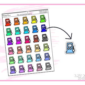 Mamas Minis - Gas Pump Doodles | Planner Stickers