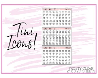 MNML STIX- "Tini" Icons 3 | Clear Matte Planner Stickers