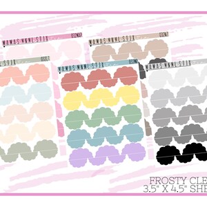 032 MNML STIX- Half Scallops | Clear Matte Planner Stickers
