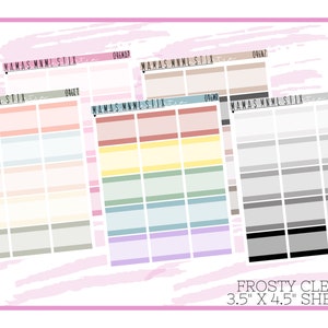 046 MNML STIX- 1&quot; Boxes | Clear Matte Planner Stickers