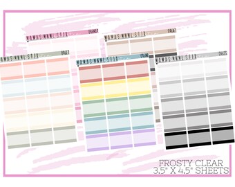 046 MNML STIX- 1" Boxes | Clear Matte Planner Stickers