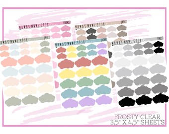 040 MNML STIX- Wolken | Klar matte Planer Sticker
