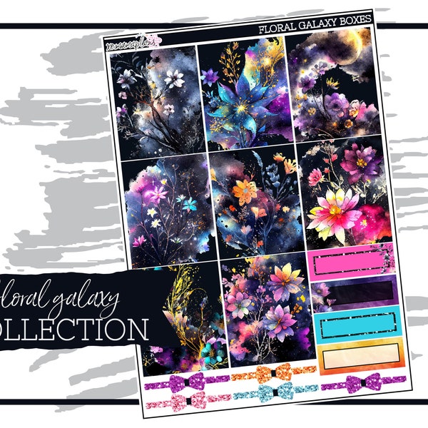 Floral Galaxy Collection | Planner Sticker Kit