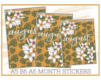 August Month Cover Sticker