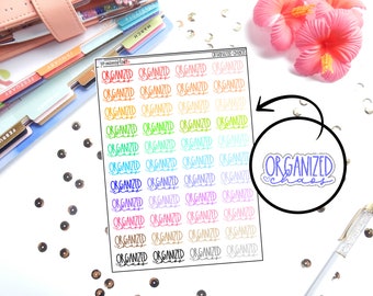 Organized Chaos Typography | Planner Stickers