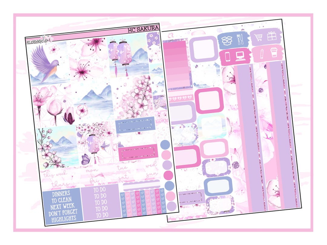 Sakura Hobonichi Cousin Weekly | Planner Sticker Kit - Etsy