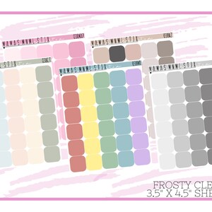 038 MNML STIX- Rounded Squares | Clear Matte Planner Stickers