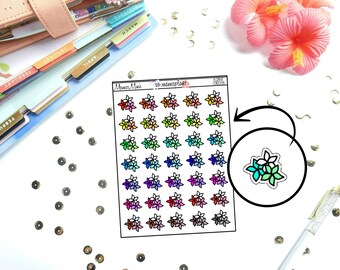 Mamas Minis- Flower Trio Doodles | Planner Stickers