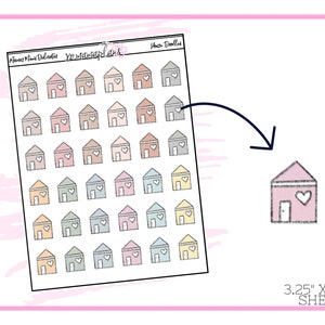 Mamas Minis Delicates- House Doodle | Planner Stickers