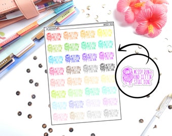 Messy Bun | Planner Stickers