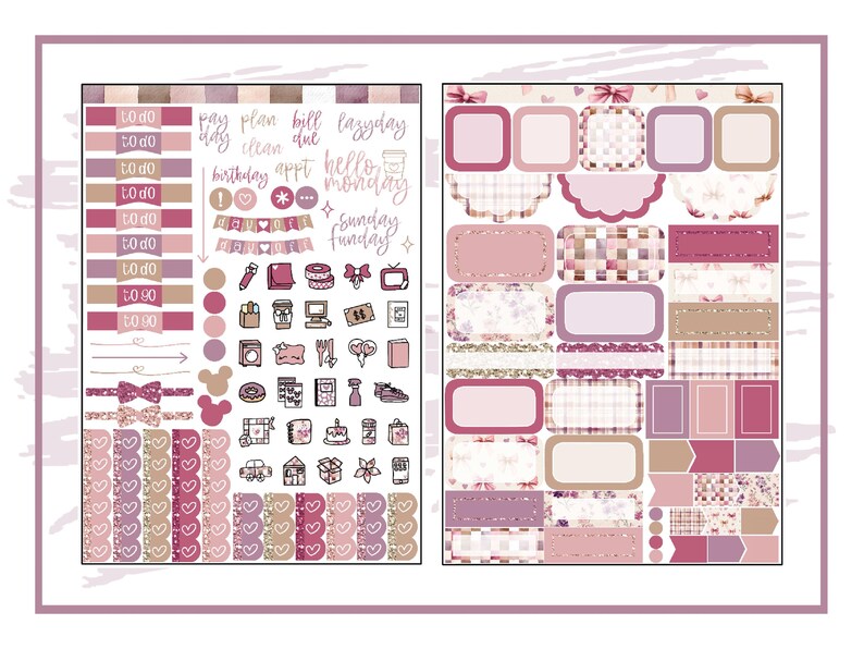 Pages and Petals Deluxe Deco Kit | Planner Sticker Kit - Etsy