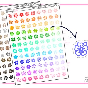 Tiny Hibiscus | Planner Stickers