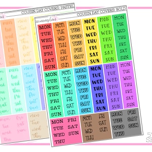 Hobonichi Cousin Weekly Day Covers | Planner Stickers