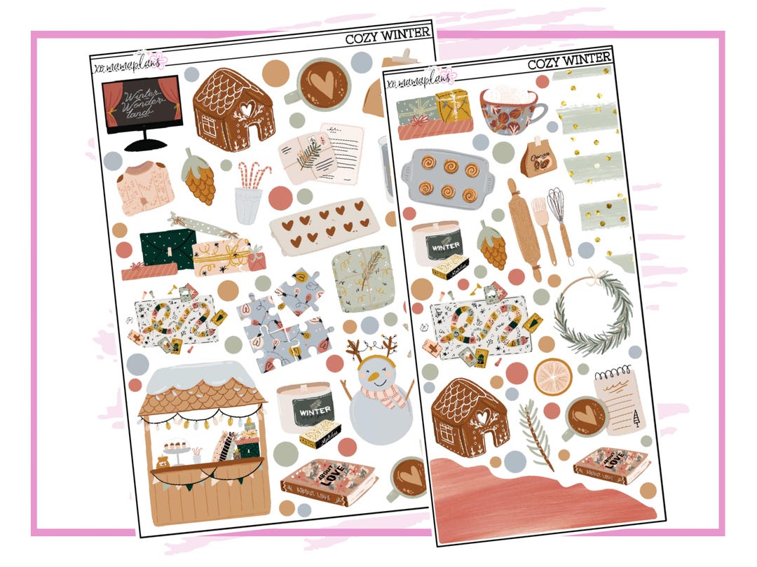 Cozy Winter Deco | Planner Stickers - Etsy