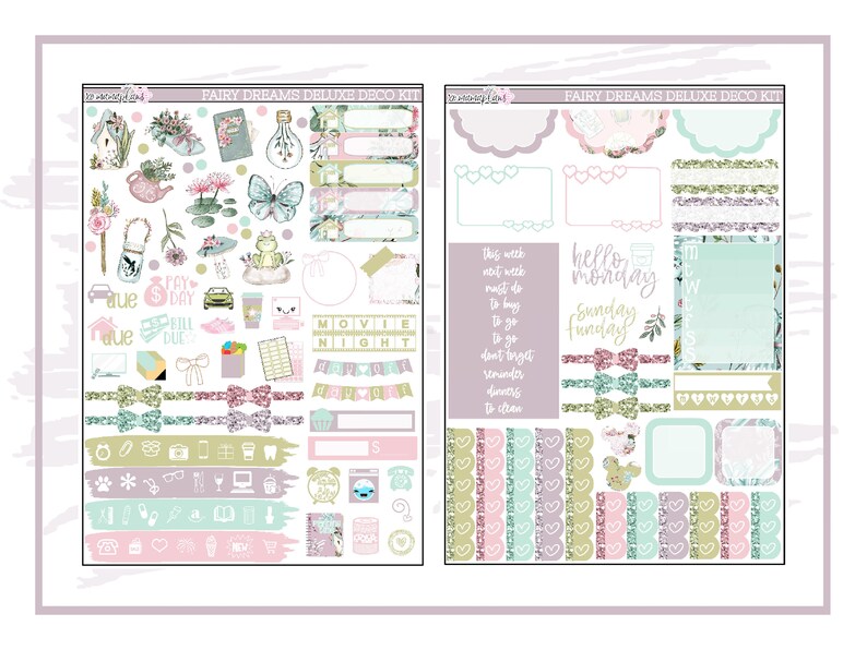 Fairy Dreams Deluxe Deco Kit | Planner Sticker Kit - Etsy