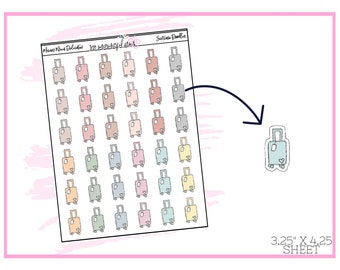 Mamas Minis Delicates- Suitcase Doodle | Planner Stickers