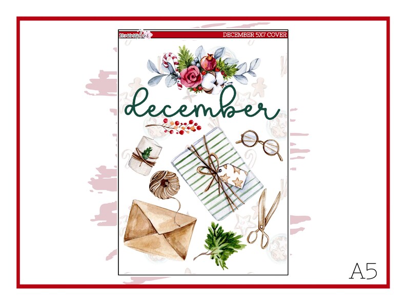 December Month Cover Sticker - Etsy