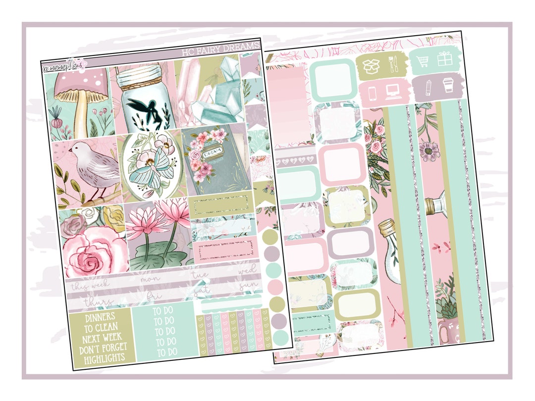 Fairy Dreams Hobonichi Cousin Weekly | Planner Sticker Kit - Etsy