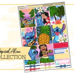 Collection exotique tropicale | Kit d'autocollants pour agenda