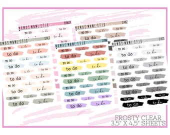 014 MNML STIX- To Do Swatches | Clear Matte Planner Stickers
