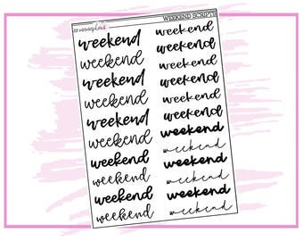 Weekend Scripts | Planner Stickers