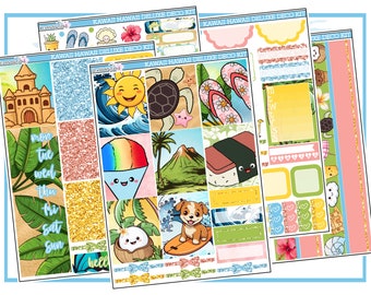 Kawaii Hawaii Deluxe Deco Kit | Planner Sticker Kit