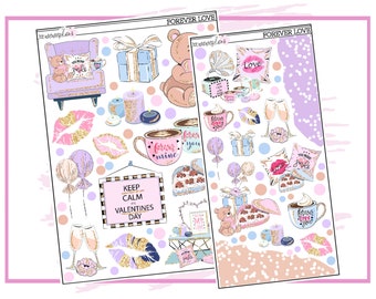 Forever Love Deco Matte or Clear | Planner Stickers