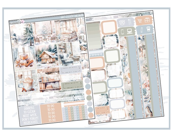 Cozy Home Hobonichi Cousin Weekly | Planner Sticker Kit - Etsy