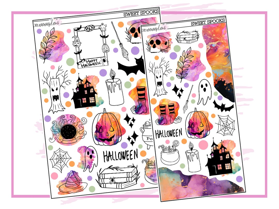 Sweet Spooks Deco Matte or Clear | Planner Stickers - Etsy