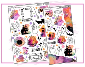 Sweet Spooks Deco Matte or Clear | Planner Stickers