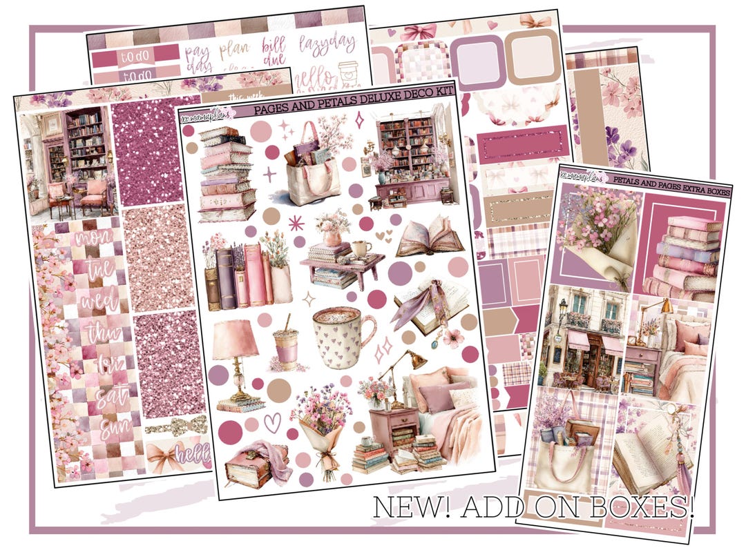 Pages and Petals Deluxe Deco Kit | Planner Sticker Kit - Etsy