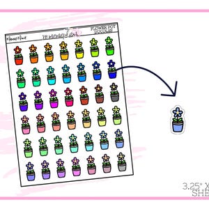Mamas Minis- Flower Pot Doodles | Planner Stickers